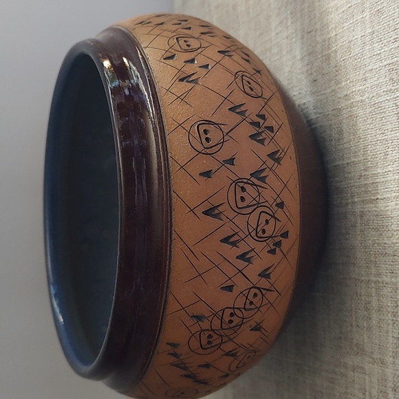 Ted Olaf Studio Pottery Vase Bigfoot Orbs Alien Forest Mountain scene 92' - Picture 2 of 11